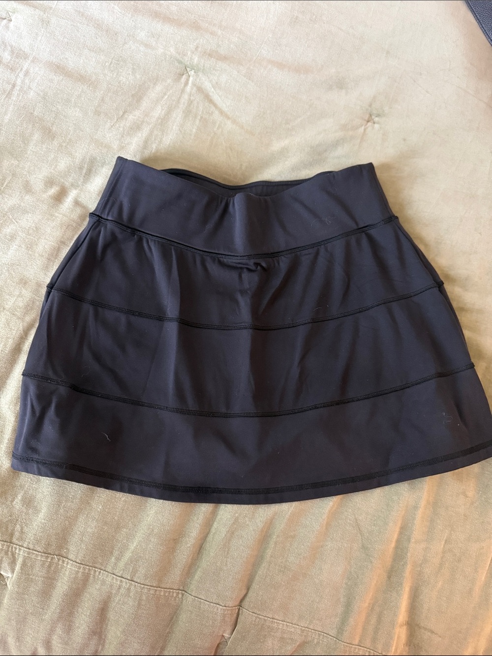 Talbots Black Golf/Tennis/Pickleball Circle Skirt with Tiered Seams
